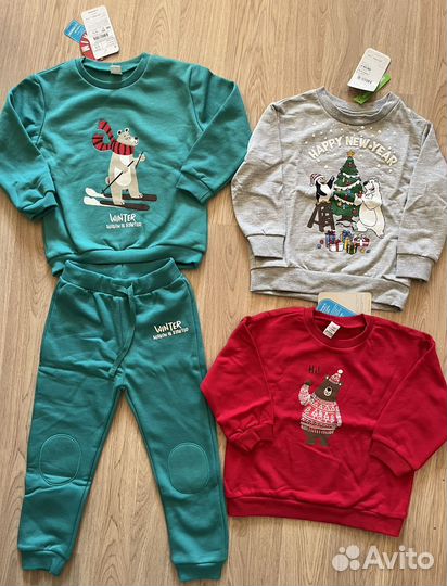 Фирменные новогодние вещи 80-110