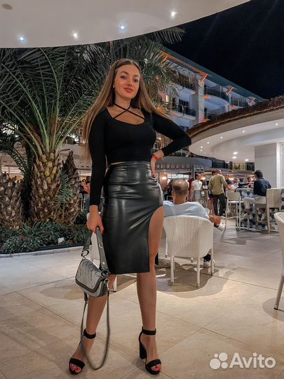 Кожаная юбка