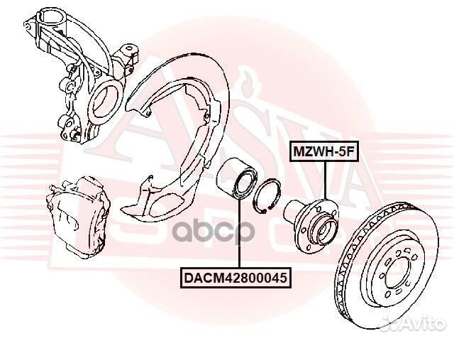 Ступица передняя, М-3 (050101- ) mzwh5F asva