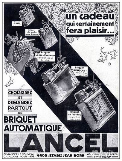 Lancel Table Бензиновая зажигалка Франция 1930 год