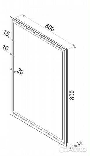 Зеркало с подсветкой fancy