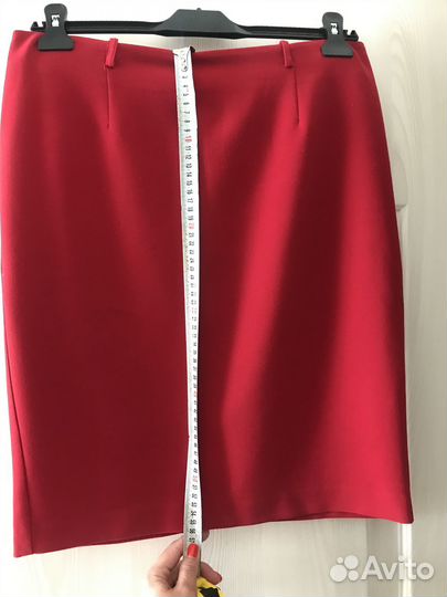 Юбка карандаш красная 46-48