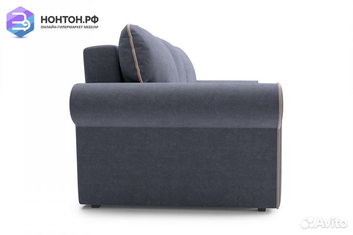 Диван еврокнижка Прованс 3-х местный темно-серый