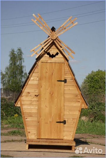 Уличный туалет с декором пмм 044