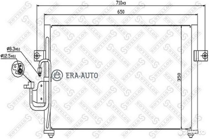 Stellox 1045100SX NS94037NS94035HY5059 9760629100 радиатор конд.\ Hundai Coupe/Lantra all 96