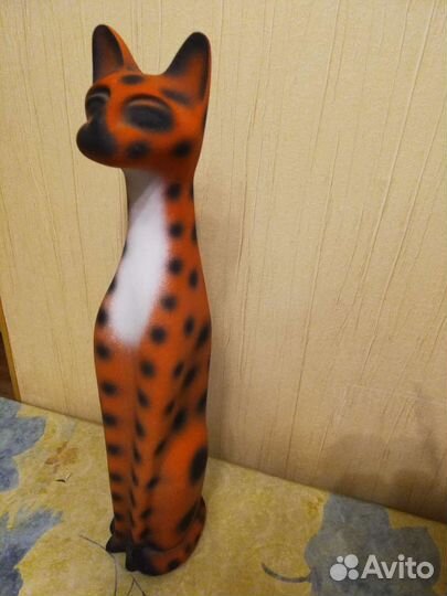 Статуэтка кошка рыжая керамическая 45 см, сувенир