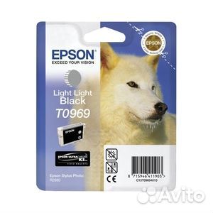 Картридж Epson T0969 Light Light Black черный C13