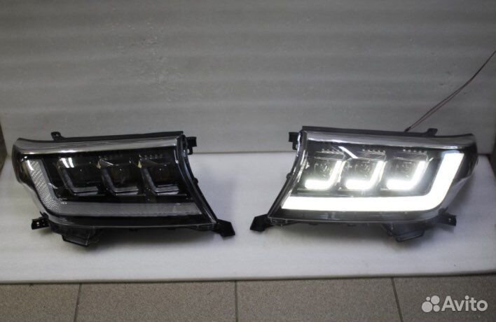 Фары LED Land Cruiser 200 в стиле LC300