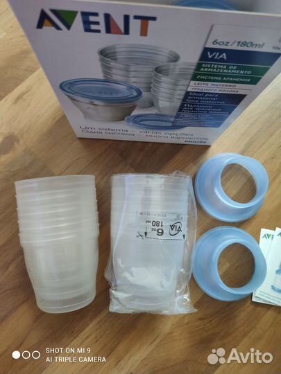 Контейнеры для хранения грудного молока Avent