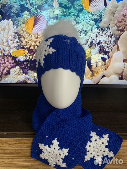 Шапка + шарфик. Ручная работа