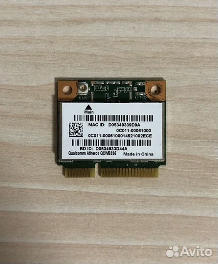 Wi-Fi+Bluetooth модуль Qualcomm Atheros qcwb335
