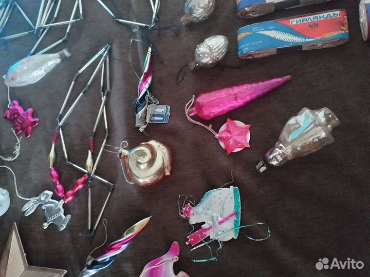 Ёлочные игрушки СССР, картон, пенопласт, звезда