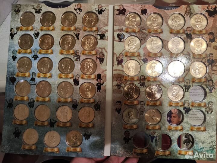 Полная коллекция монет Президенты США