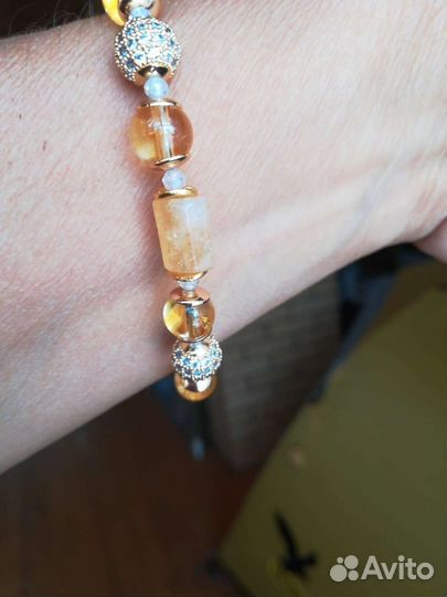 Браслет с цитрином(смотрите отзыв с фото)