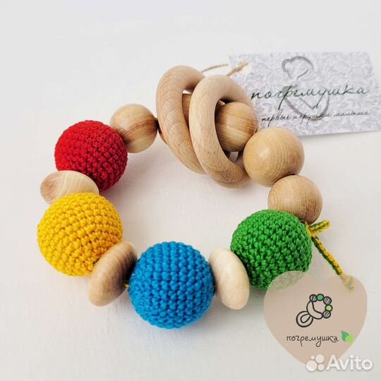 Деревянные грызунки для малыша (можжевельник, бук)