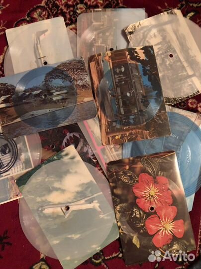 Грампластинки на открытках одним пакетом
