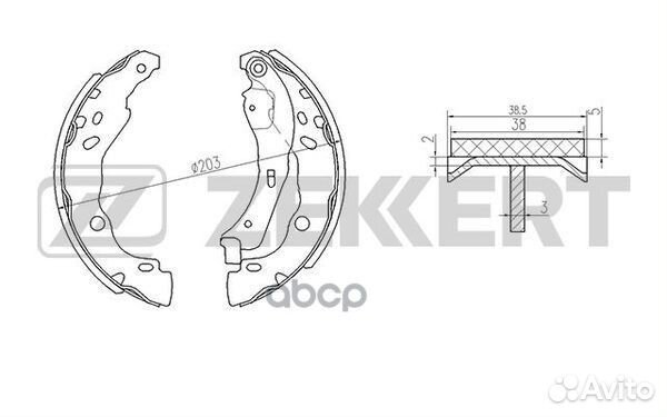 Колодки торм. бараб. задн. LADA Xray 16- Nissa