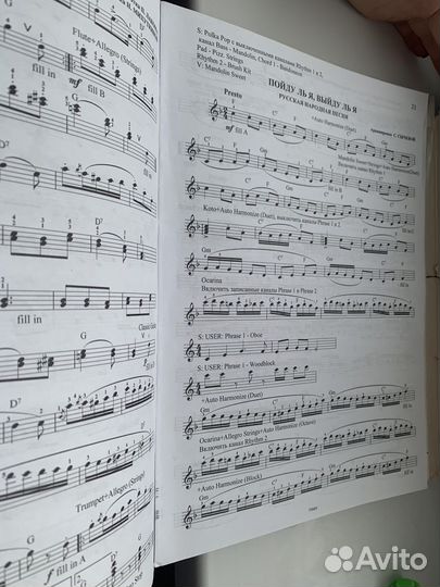 Нотная папка для синтезатора №2