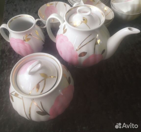 Сервиз чайный Весенний Дулево пион агашки