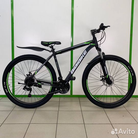 Велосипед горный Черный-зеленый