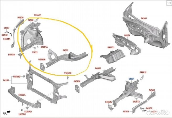 Б/У лонжерон Отрез по договоренностиnНа