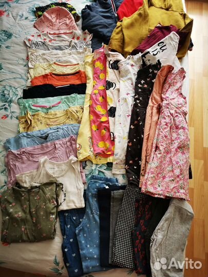 Большой пакет одежды на девочку 116-122-128