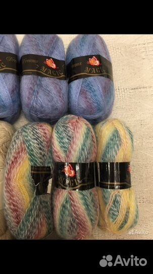 Пряжа пух. 80/20, Мохер Магик, мохер Ализе