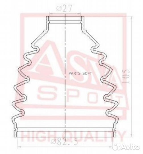 Asva asbtzze15 Пыльник шруса toyota corolla 06- ко