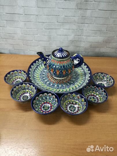 Риштанская керамика (комплект посуды)