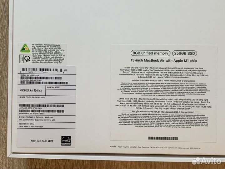 MacBook Air 13 2020 M1 Gold, батарея 28, гарантия