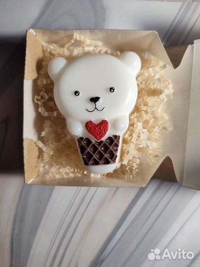 Мишка мороженое - мыло ручной работы