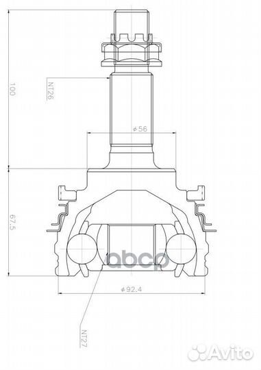 Шрус AB11112H NKN