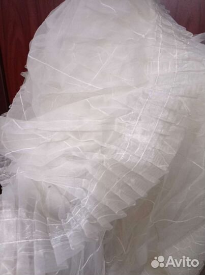 Тюль белая ширина 6м высота 2,45см