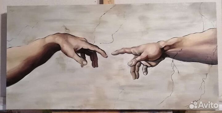 Картина ручной работы «Сотворение Адама»