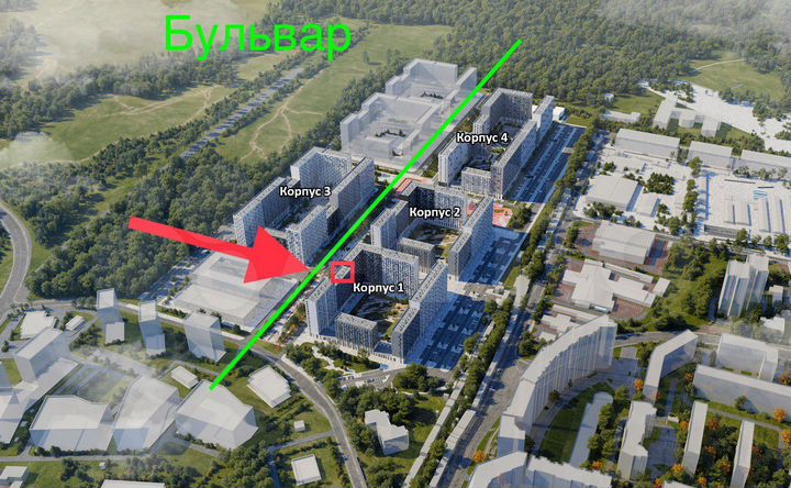 Помещение на бульваре 84 м²