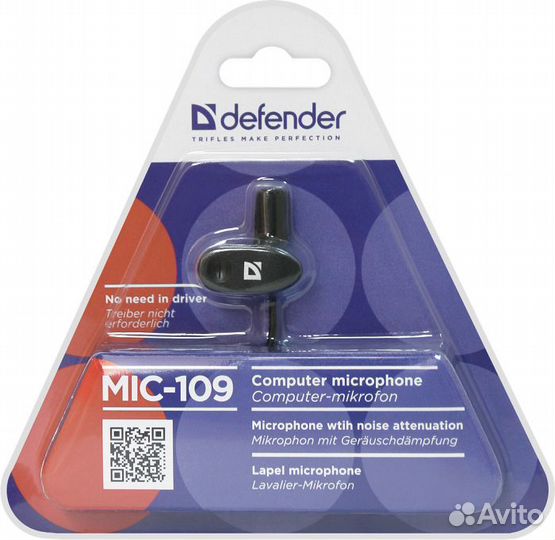 Микрофон Defender MIC-109 на прищепке (1.8м)