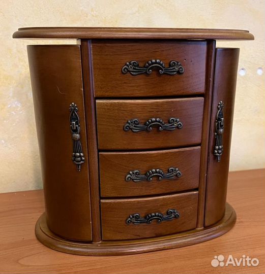 Шкатулка ларец для украшений дерево отделка