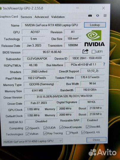 Новый игровой 144hz, i5-12gen,RTX4050-6gb,16gb