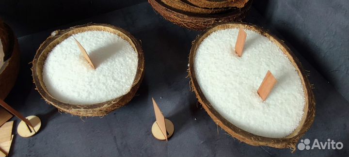 Насыпная свеча в кокосовой скорлупе(в гранулах)