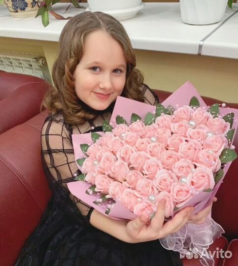 Мыльные розы, букет из мыльных роз