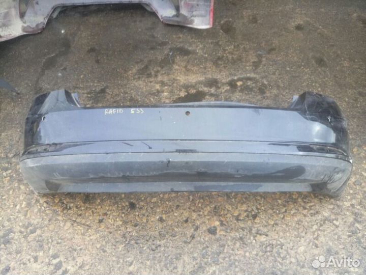 Бампер задний Skoda Rapid spaceback 12-19