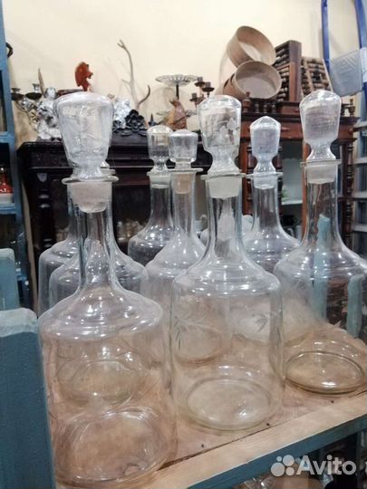 Графин СССР из тонкого стекла. Советский графин