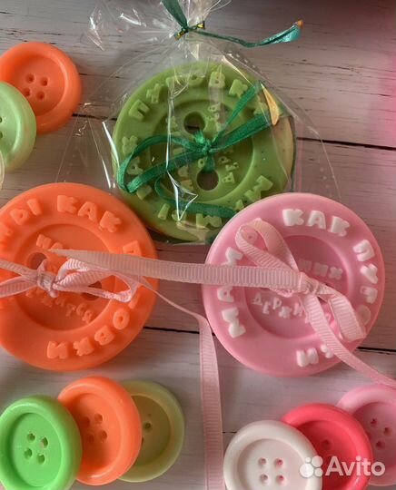 Мыло ручной работы Мамы они как пуговки