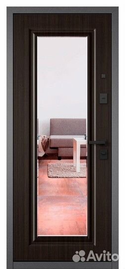 Металлические двери с зеркалом