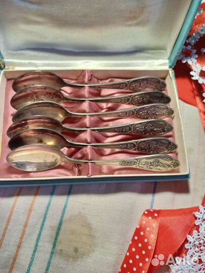 Набор чайных ложек мельхиор