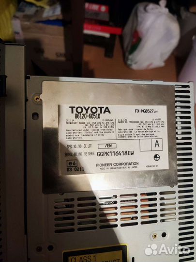Штатная магнитола на тойота Прадо 120