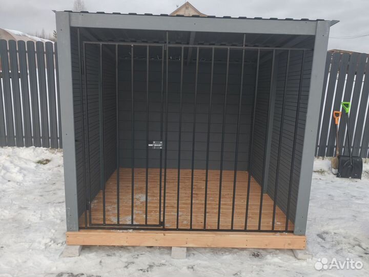 Вольер 2х2 м цвет серый