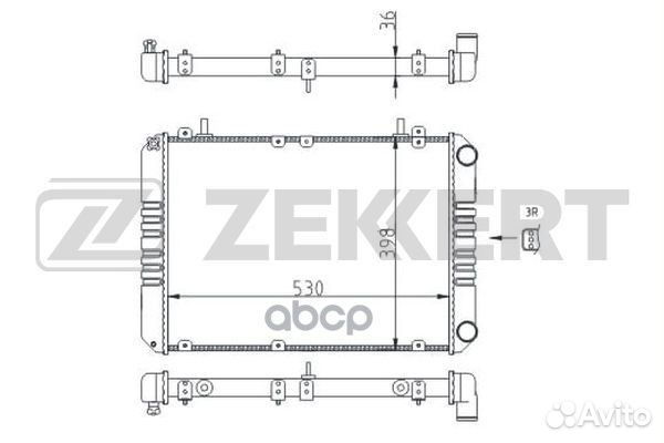 Радиатор охлаждения двигателя Gazelle 3302 99