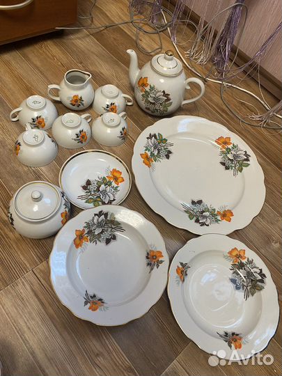 Чайный сервиз фарфор СССР дулево