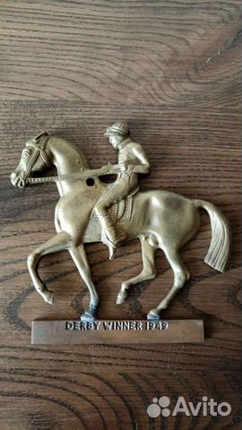 Плакетка наградная. Дерби 1949год. Конь. Бронза